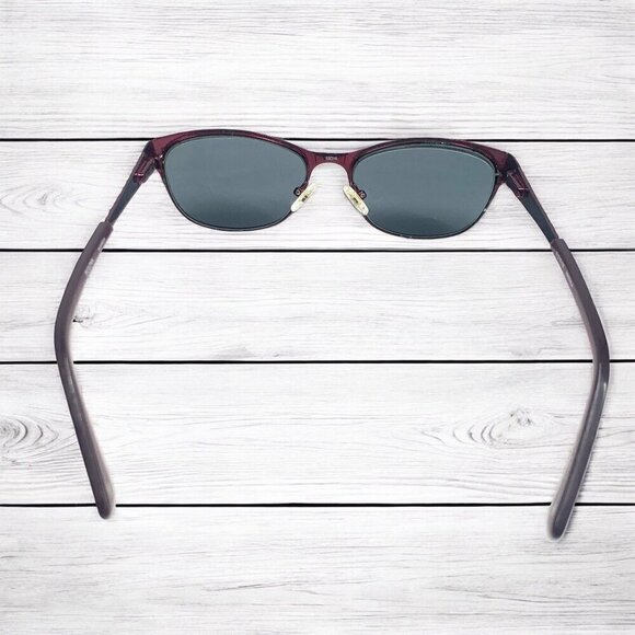 Bulova Alameda Sunglasses Frames Marsala Red Smoky Lenses Protective Case Cloth - Picture 12 of 12